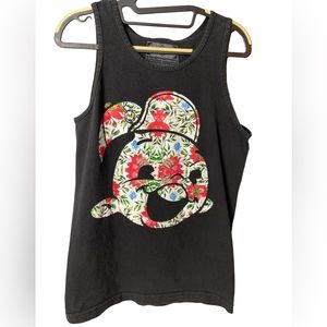 Sky Culture Boarding Pass Faded Tank Top Size Small